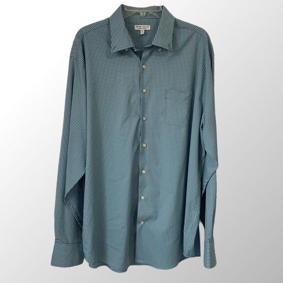Peter Millar Shirt Men's XL Summer Comfort Stretch Button Down Plaid Stretch - Picture 2 of 9